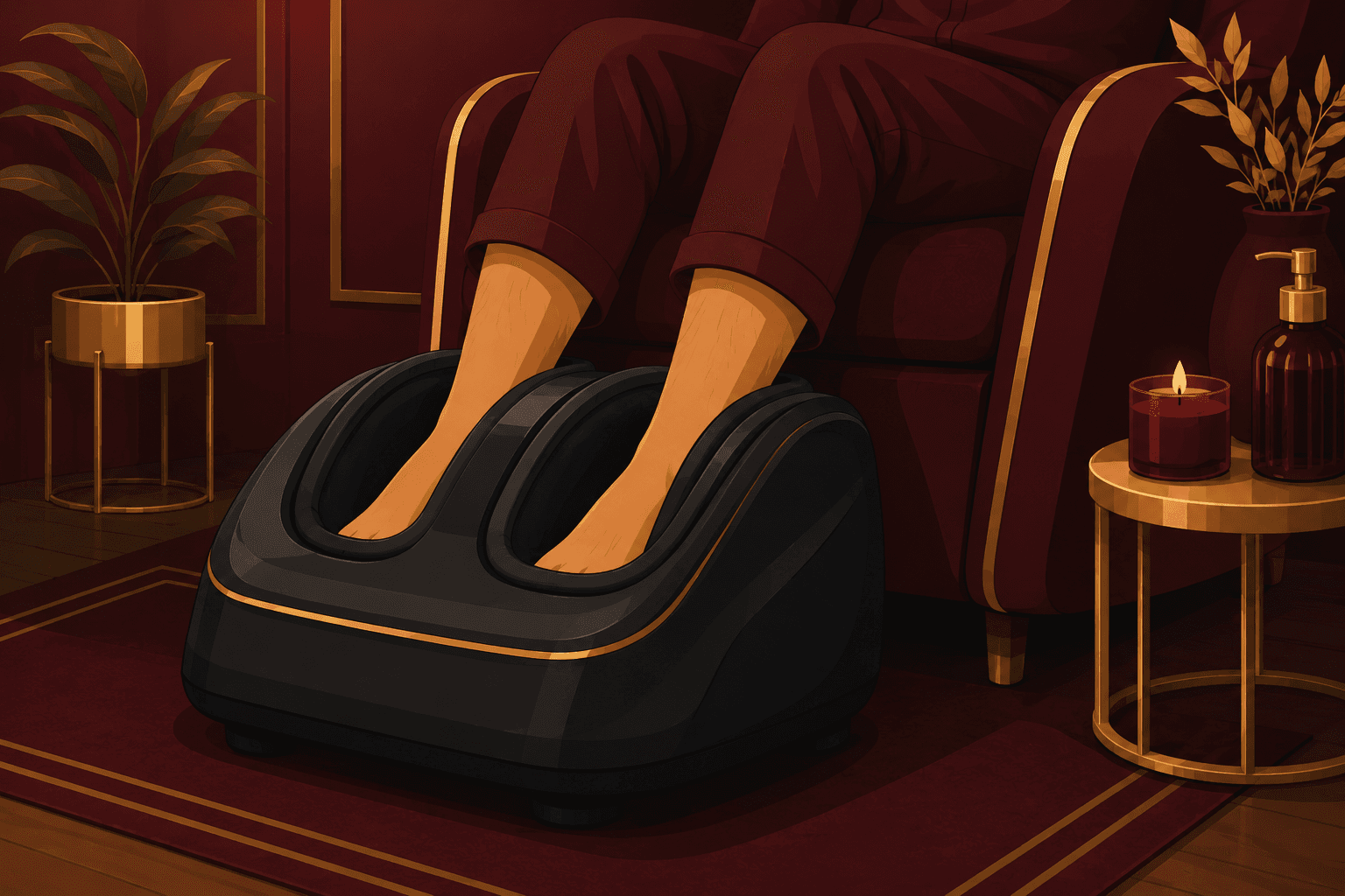 Relaxing foot massage